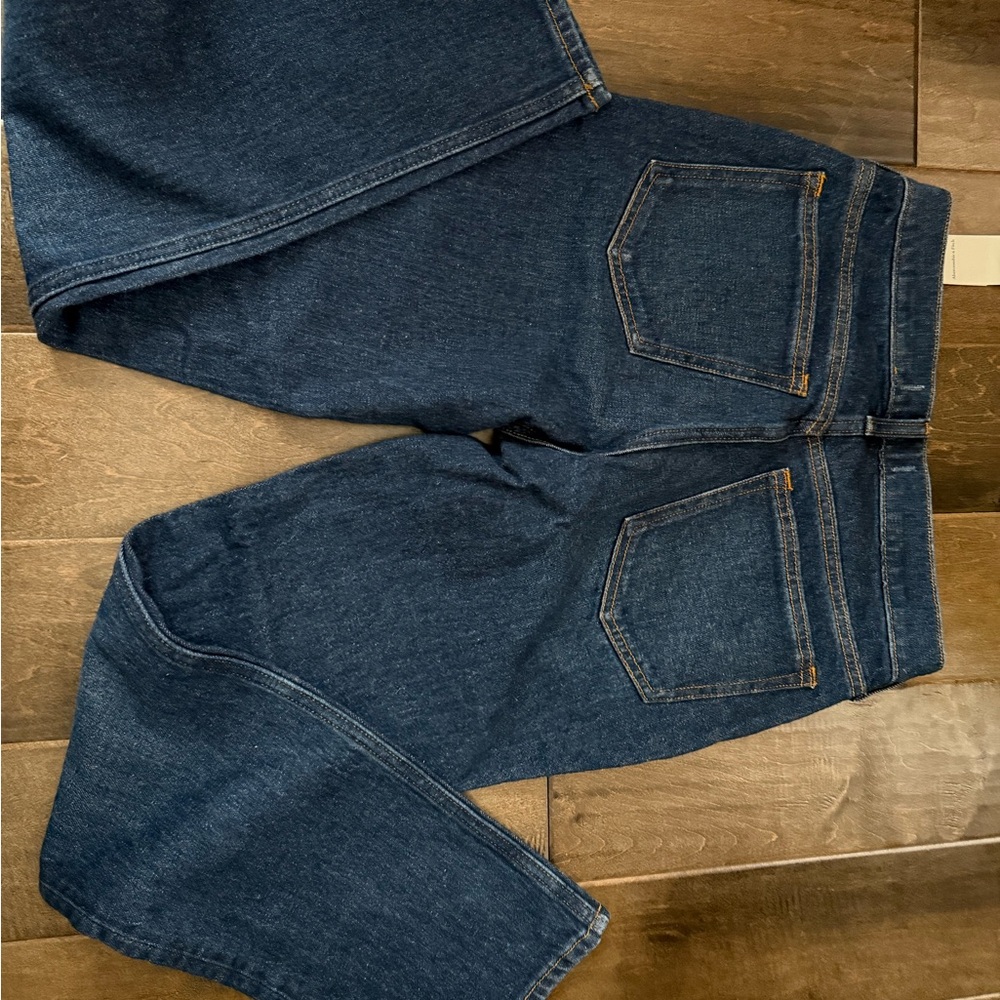 Abercrombie & Fitch The '90s Straight Mid Rise Jeans - Dark Blue - Picture 2 of 2